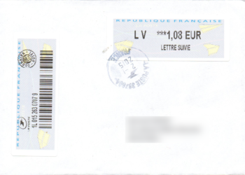 Comment coller timbre lettre suivie ?