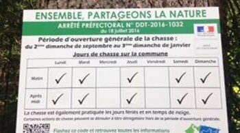 Comment connaître les jours de chasse ?
