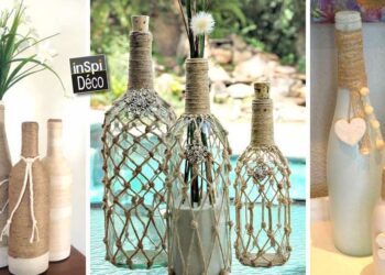 Comment décorer une bouteille avec de la corde ?