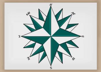 Comment dessiner une rose des vents ?