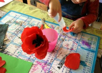 Comment fabriquer des coquelicots en papier crépon ?