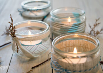 Comment faire des photophores avec des pots en verre ?