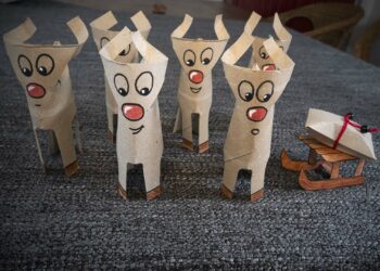 Comment faire des rennes avec des rouleaux de papier toilette ?