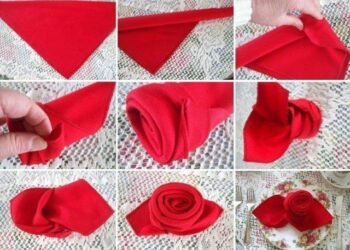 Comment faire des roses avec des serviettes de table ?