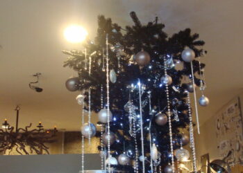 Comment faire pour accrocher un sapin à l'envers au plafond ?