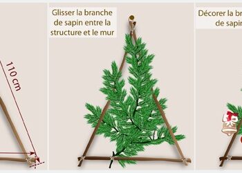 Comment faire tenir des branches de sapin sur un mur ?