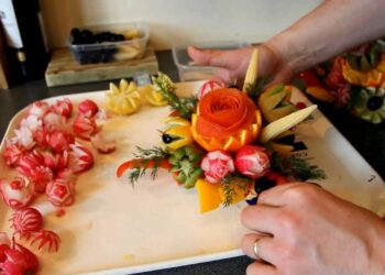 Comment faire un bouquet de fleurs avec des légumes ?