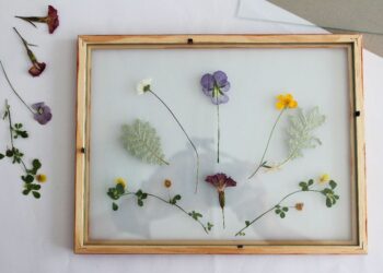 Comment faire un cadre avec des fleurs séchées ?