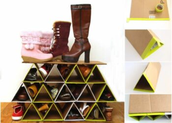 Comment faire un meuble à chaussures en carton ?