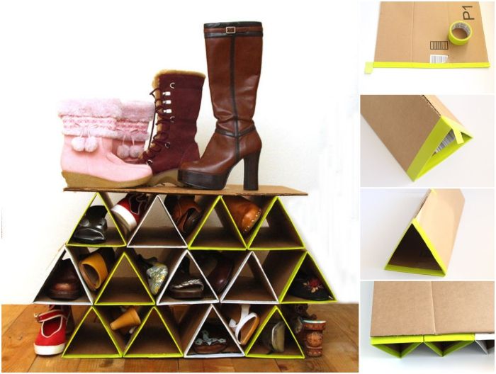 Comment faire un meuble à chaussures en carton
