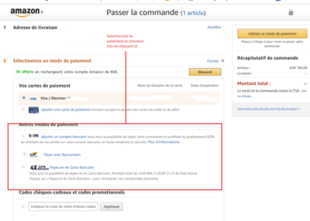 Comment faire un paiement en plusieurs fois sur Amazon ?