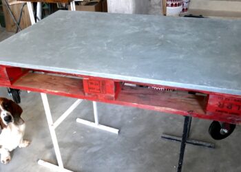 Comment faire un plateau de table en béton ciré ?