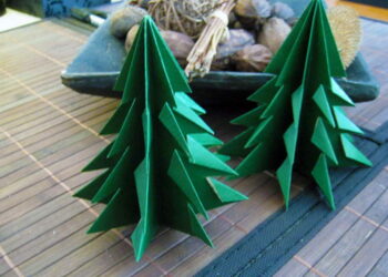 Comment faire un sapin de Noël en papier en 3d ?