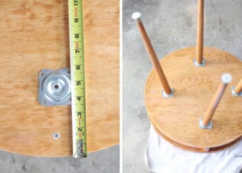 Comment fixer des pieds sur une table en bois ?