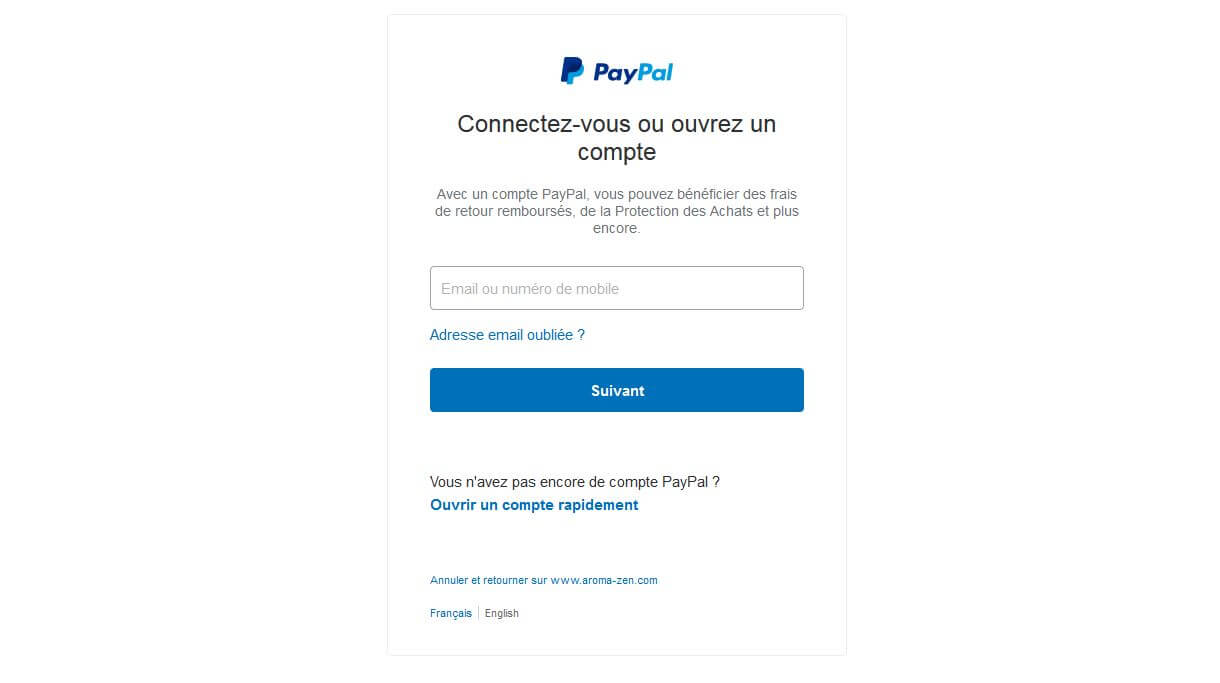 comment payer avec paypal dans un magasin