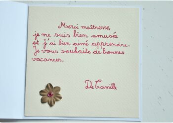 Comment remercier sa maîtresse ?