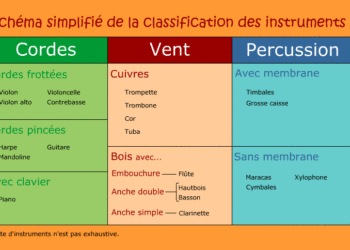 Comment se nomme les 4 familles d'instruments ?