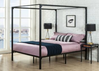 How do you make a 4 poster bed into a canopy?