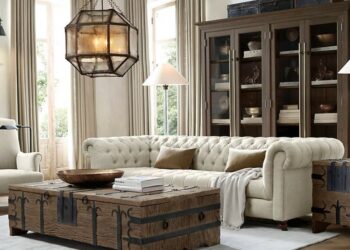 How do you make an old fashioned living room look modern?