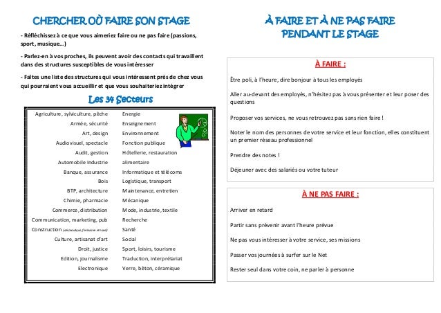 Où faire son stage de 3ème idée