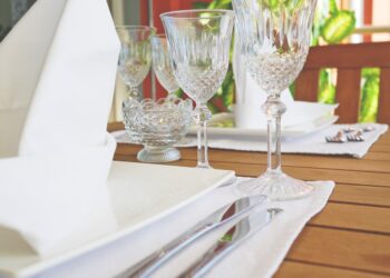 Où placer le verre à eau sur une table ?