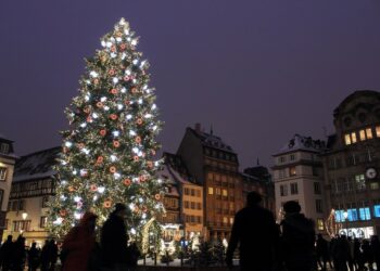 Où se trouve le sapin de Noël à Strasbourg ?