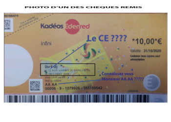 Où trouver le code sur un chèque cadeau ?