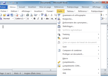 Où trouver le crayon dans Word ?