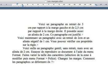 Quand faire un alinéa commentaire ?