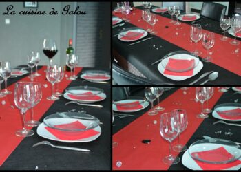Quel chemin de table sur nappe rouge ?