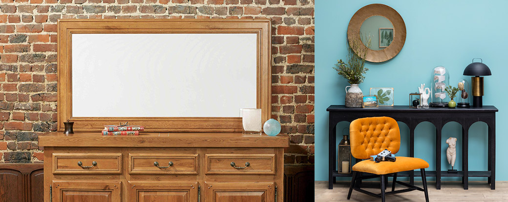 Quel miroir Au-dessus d'un buffet