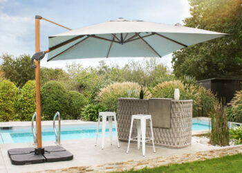 Quel pied de parasol pour un parasol déporté ?