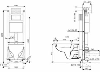 Quelle dimension pour WC suspendu ?
