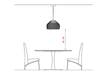 Quelle est la hauteur d'un luminaire Au-dessus d'un ilot ?