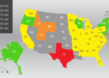 Quelle est la limitation de vitesse sur autoroute aux États-unis ?