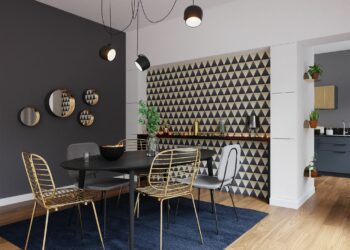 Quelle peinture avec papier peint noir ?