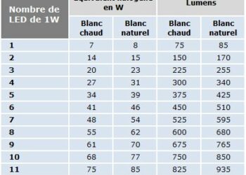 Quelle puissance en lumen ?
