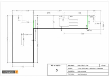 Quelles sont les dimensions d'un plan de travail de cuisine ?