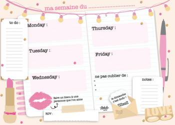 Qu'est-ce qu'un agenda semainier ?