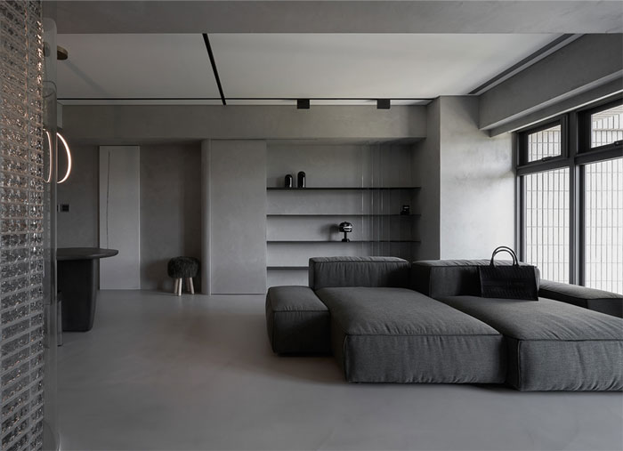 Intérieur d'appartement de couleur graphite par HOHO Design 4 1