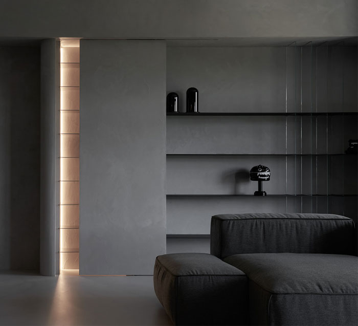 Intérieur d'appartement de couleur graphite par HOHO Design 13