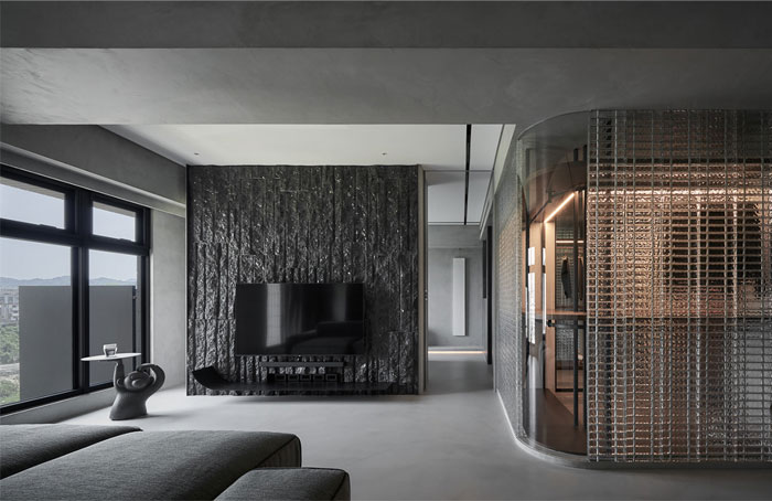 Intérieur d'appartement de couleur graphite par HOHO Design 3 1