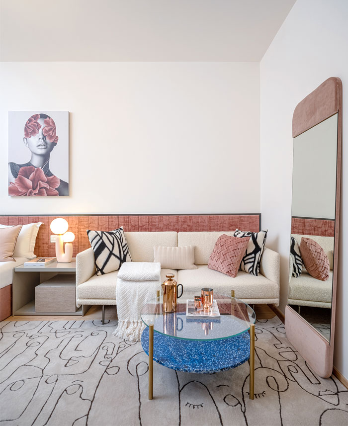 Un espace de travail et de vie qui présente un style de vie simple aux jeunes citadins espace de vie de travail 20