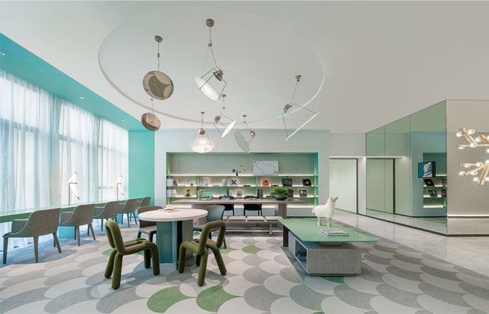 Un espace de travail et de vie qui présente un style de vie simple aux jeunes citadins espace de travail 1